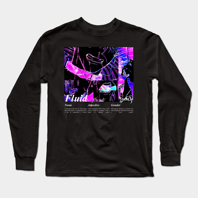 GENDERFLUID (Manga panels) Long Sleeve T-Shirt by LANX